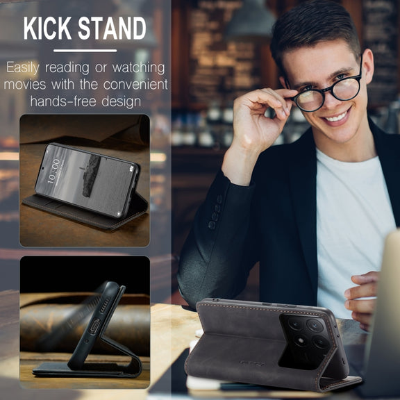 For Xiaomi Redmi K70E 5G CaseMe 013 Multifunctional Horizontal Flip Leather Phone Case(Black)