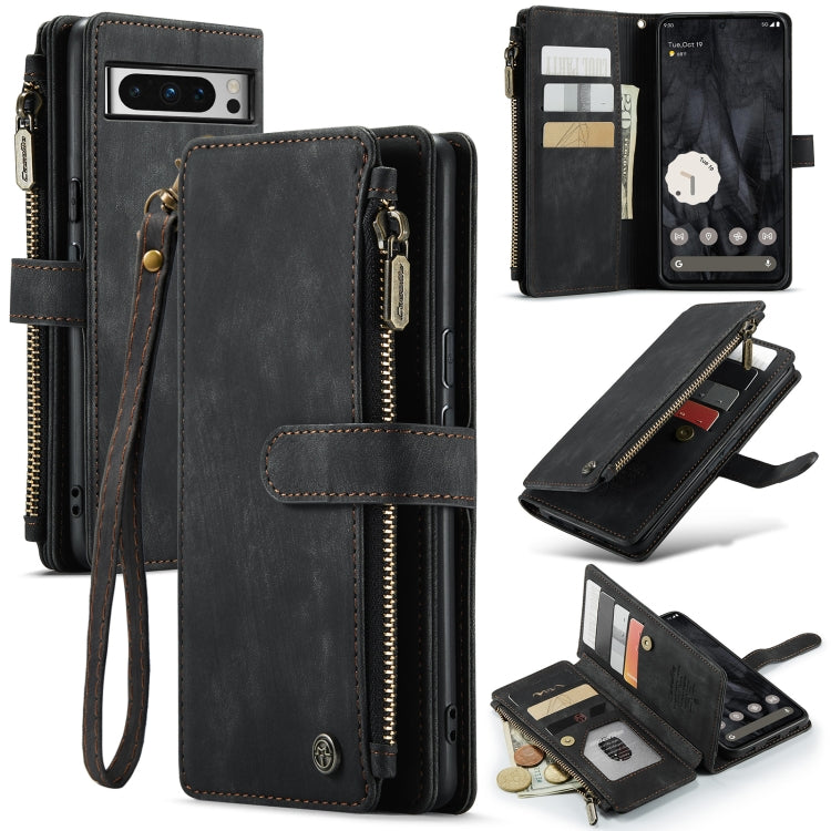 For Google Pixel 8 Pro CaseMe C30 Multifunctional Leather Phone Case(Black)
