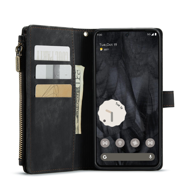 For Google Pixel 8 Pro CaseMe C30 Multifunctional Leather Phone Case(Black)
