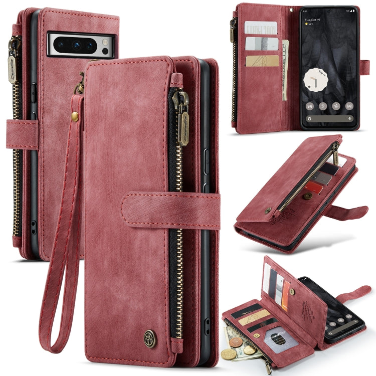 For Google Pixel 8 Pro CaseMe C30 Multifunctional Leather Phone Case(Red)