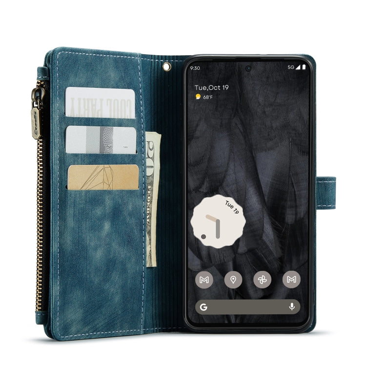 For Google Pixel 8 Pro CaseMe C30 Multifunctional Leather Phone Case(Blue)