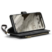 For Google Pixel 8 CaseMe C30 Multifunctional Leather Phone Case(Black)