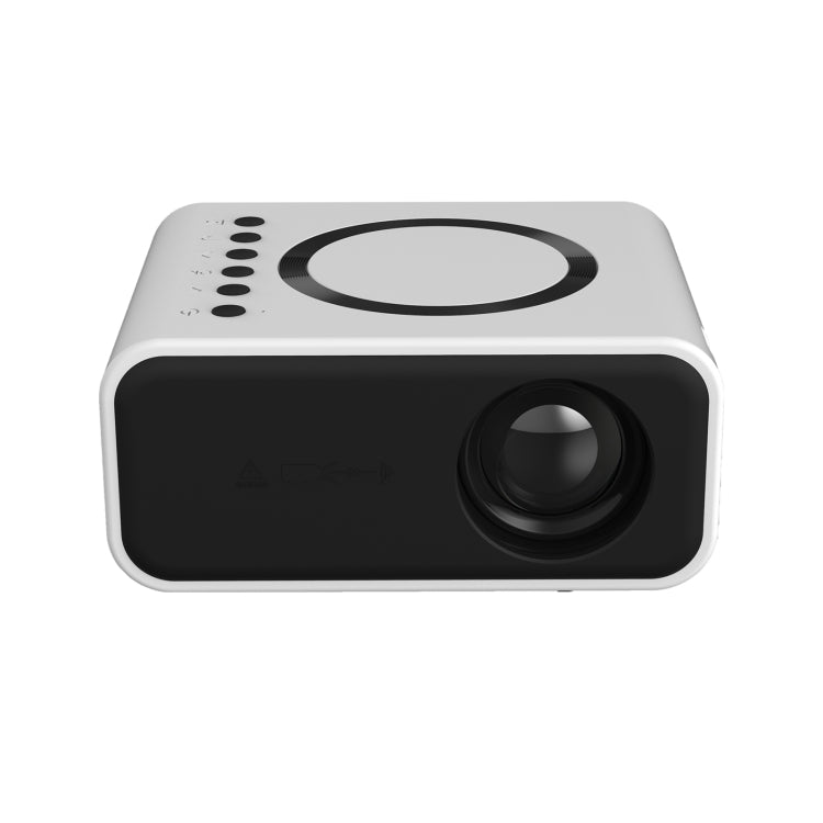 T300S 320x240 24ANSI Lumens Mini LCD Projector Supports Wired & Wireless Same Screen, Specification:EU Plug(White)