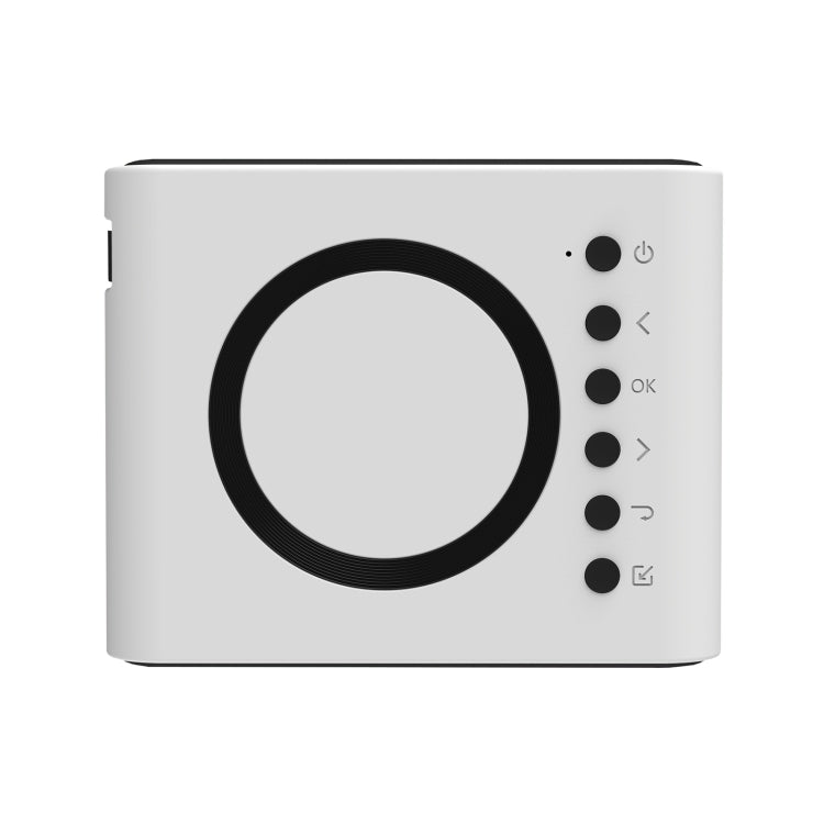 T300S 320x240 24ANSI Lumens Mini LCD Projector Supports Wired & Wireless Same Screen, Specification:EU Plug(White)