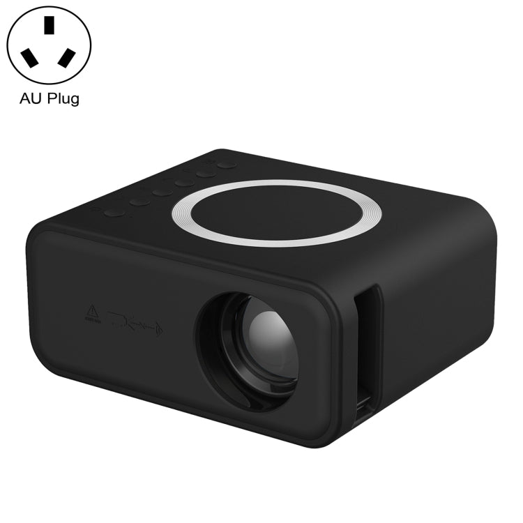 T300S 320x240 24ANSI Lumens Mini LCD Projector Supports Wired & Wireless Same Screen, Specification:AU Plug(Black)