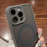 For iPhone 15 MagSafe Magnetic TPU Hybrid PC Phone Case(Titanium Gray)