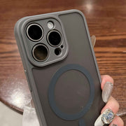 For iPhone 16 MagSafe Magnetic TPU Hybrid PC Phone Case(Titanium Gray)