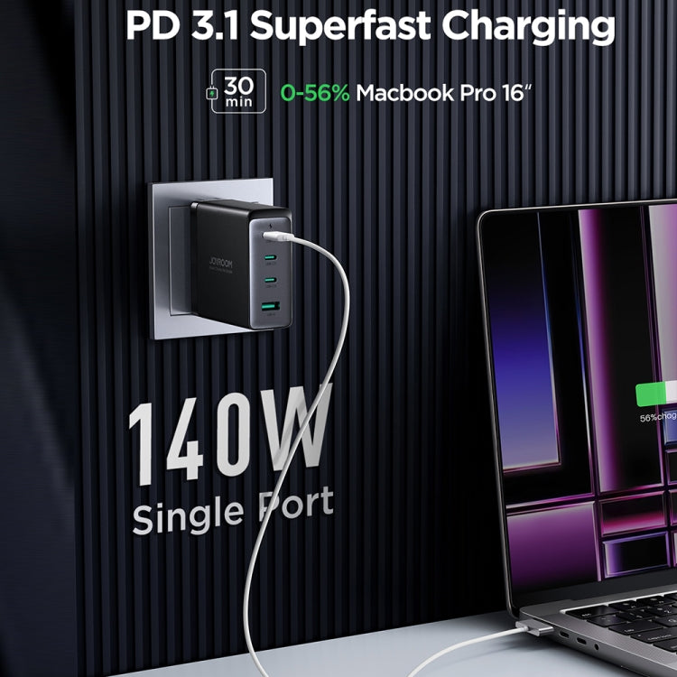 JOYROOM TCG05 GaN Ultra 4 in 1 140W Fast Charger with USB-C / Type-C Cable(US Plug)