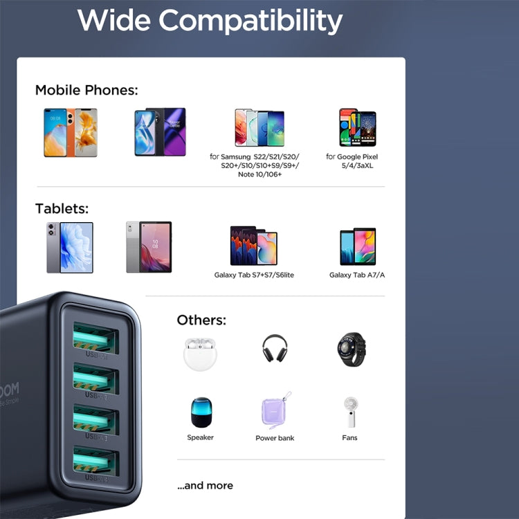 JOYROOM JR-TCN03 4.8A 24W 4 USB Ports Charger(EU Plug)