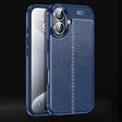For iPhone 16 Plus Litchi Texture Shockproof TPU Phone Case(Blue) - iPhone 16 Plus Cases by PMC TechLife | Online Shopping South Africa | PMC TechLife | Buy Now Pay Later Mobicred