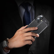 For iPhone 16 Litchi Texture Shockproof TPU Phone Case(Black)