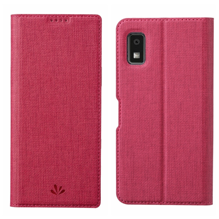 For Sharp Aquos Wish 3 ViLi DMX Series Shockproof TPU + PU Leather Magnetic Attraction Horizontal Flip Case(Rose Red)
