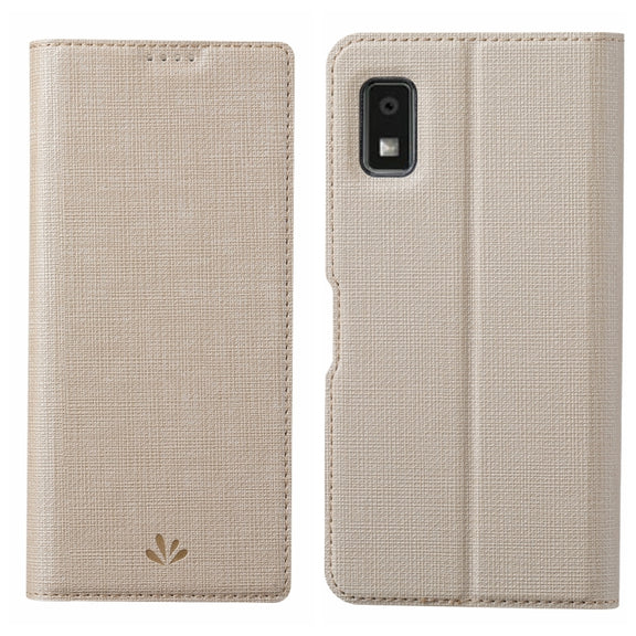 For Sharp Aquos Wish 3 ViLi DMX Series Shockproof TPU + PU Leather Magnetic Attraction Horizontal Flip Case(Gold)
