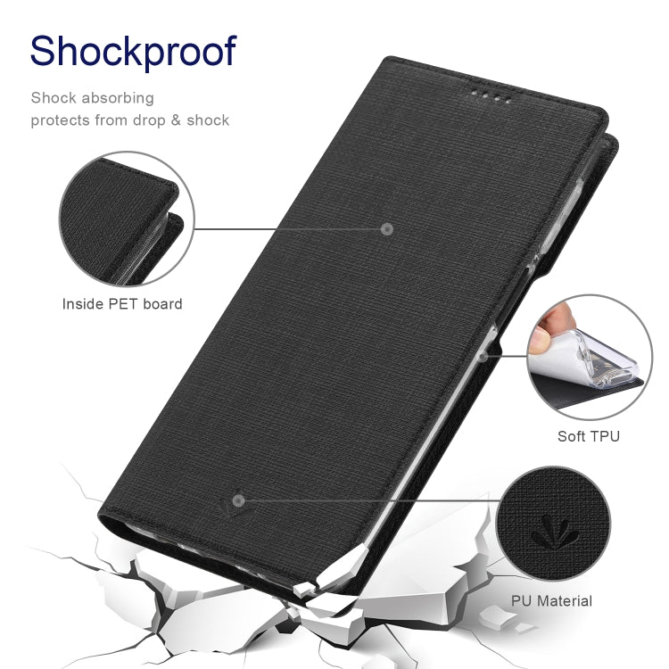 For Sharp Aquos Sense8 ViLi DMX Series Shockproof TPU + PU Leather Magnetic Attraction Horizontal Flip Case(Black)
