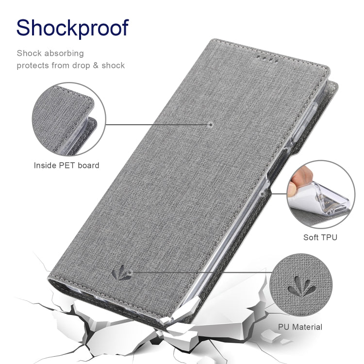 For Sharp Aquos Sense8 ViLi DMX Series Shockproof TPU + PU Leather Magnetic Attraction Horizontal Flip Case(Grey)