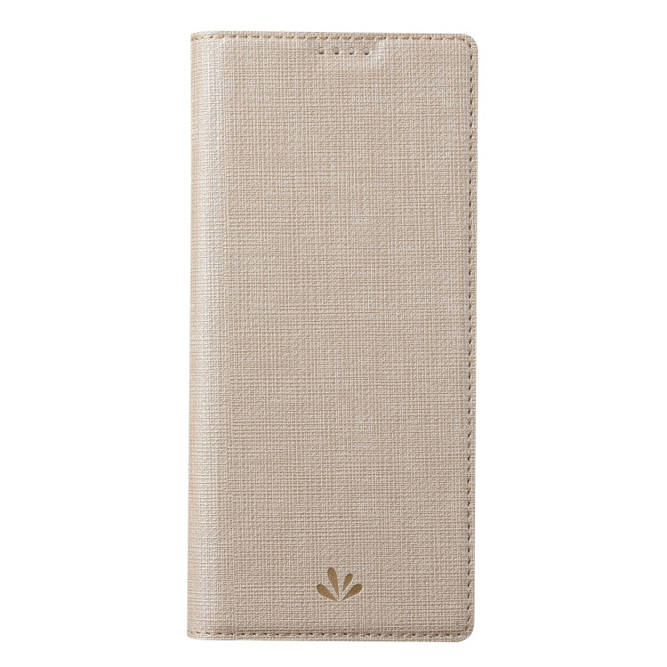 For Sharp Aquos Sense8 ViLi DMX Series Shockproof TPU + PU Leather Magnetic Attraction Horizontal Flip Case(Gold)