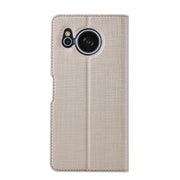 For Sharp Aquos Sense8 ViLi DMX Series Shockproof TPU + PU Leather Magnetic Attraction Horizontal Flip Case(Gold)