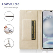 For Sharp Aquos Sense8 ViLi DMX Series Shockproof TPU + PU Leather Magnetic Attraction Horizontal Flip Case(Gold)