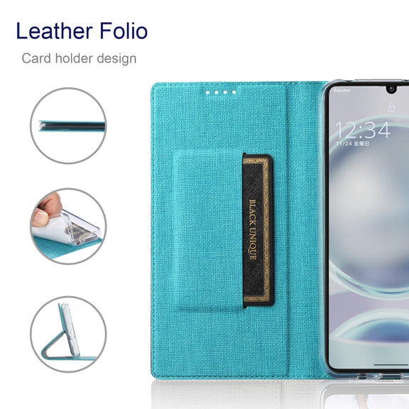 For Sharp Aquos Sense8 ViLi DMX Series Shockproof TPU + PU Leather Magnetic Attraction Horizontal Flip Case(Blue)