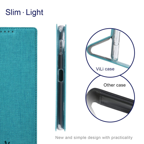 For Sharp Aquos Sense8 ViLi DMX Series Shockproof TPU + PU Leather Magnetic Attraction Horizontal Flip Case(Blue)