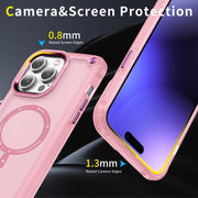 For iPhone 16 Pro Max Skin Feel TPU + PC MagSafe Magnetic Phone Case(Transparent Pink)