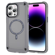 For iPhone 16 Pro Skin Feel TPU + PC MagSafe Magnetic Phone Case(Transparent Black)