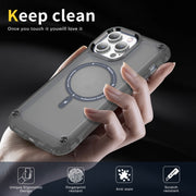 For iPhone 16 Pro Skin Feel TPU + PC MagSafe Magnetic Phone Case(Transparent Black)