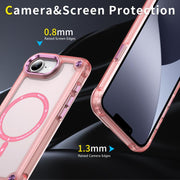 For iPhone 16e Skin Feel TPU + PC MagSafe Magnetic Phone Case(Transparent Pink)