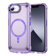 For iPhone 16e Skin Feel TPU + PC MagSafe Magnetic Phone Case(Transparent Purple)