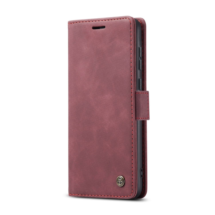 For Huawei P60 Art CaseMe 013 Multifunctional Horizontal Flip Leather Phone Case(Wine Red)