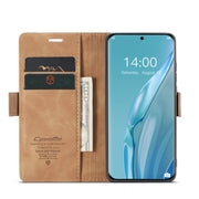 For Huawei P60 Art CaseMe 013 Multifunctional Horizontal Flip Leather Phone Case(Brown)