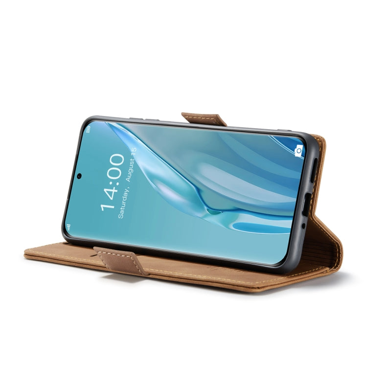 For Huawei P60 Art CaseMe 013 Multifunctional Horizontal Flip Leather Phone Case(Brown)