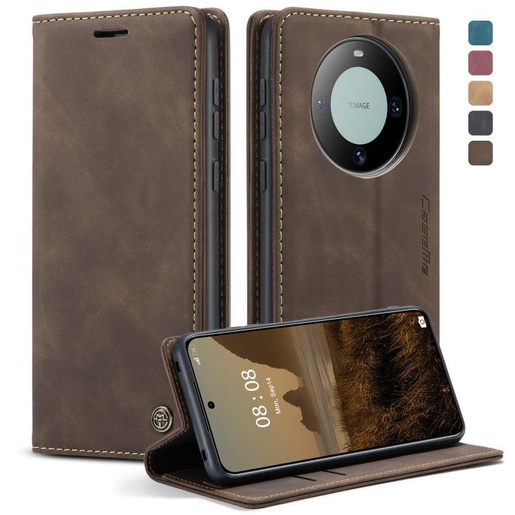 For Huawei Mate 60 CaseMe 013 Multifunctional Horizontal Flip Leather Phone Case(Coffee)