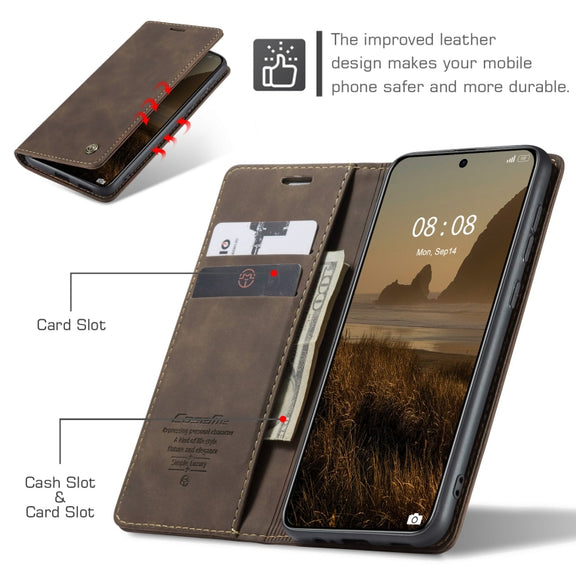 For Huawei Mate 60 CaseMe 013 Multifunctional Horizontal Flip Leather Phone Case(Coffee)