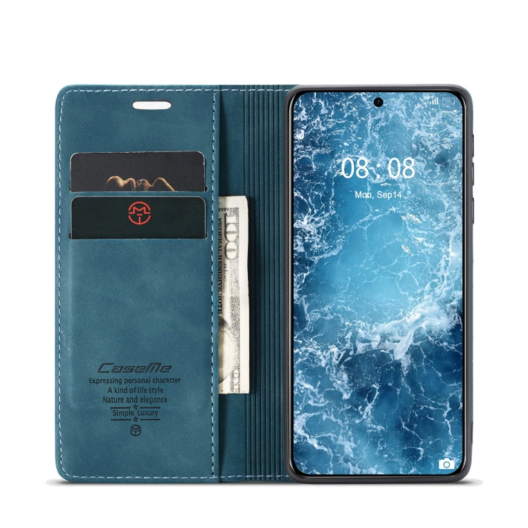 For Huawei Mate 60 CaseMe 013 Multifunctional Horizontal Flip Leather Phone Case(Blue)