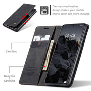 For Huawei Mate 60 CaseMe 013 Multifunctional Horizontal Flip Leather Phone Case(Black)
