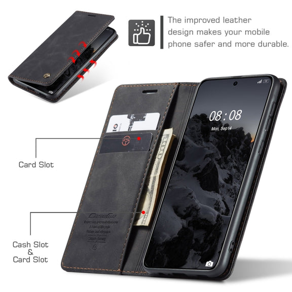 For Huawei Mate 60 CaseMe 013 Multifunctional Horizontal Flip Leather Phone Case(Black)
