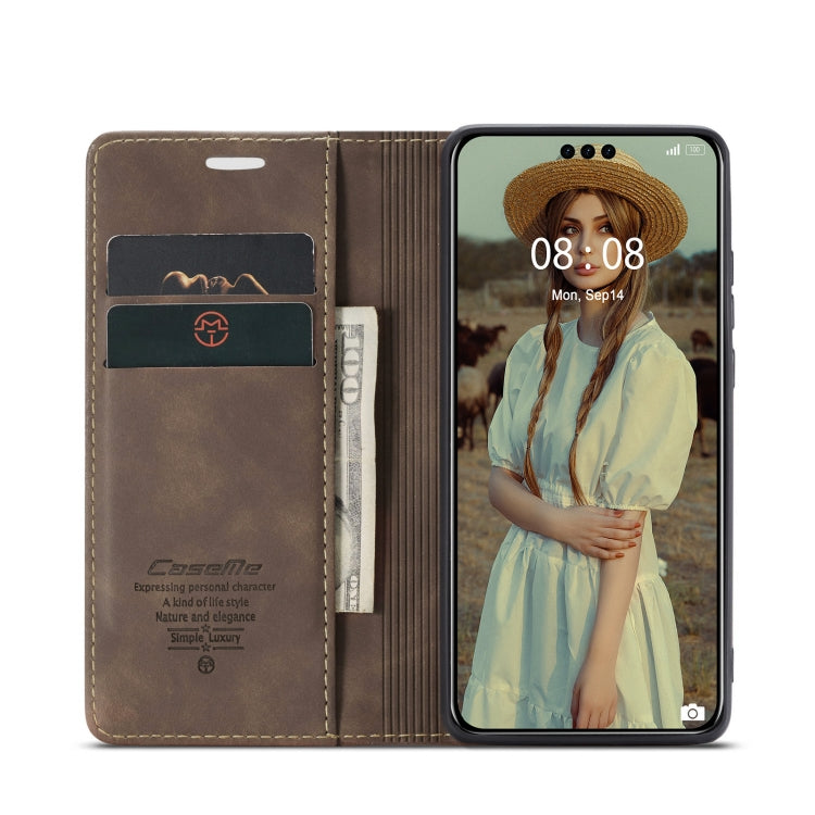 For Huawei Mate 60 Pro / 60 Pro+ CaseMe 013 Multifunctional Horizontal Flip Leather Phone Case(Coffee)