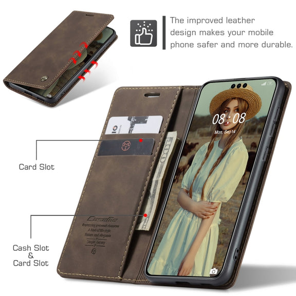 For Huawei Mate 60 Pro / 60 Pro+ CaseMe 013 Multifunctional Horizontal Flip Leather Phone Case(Coffee)