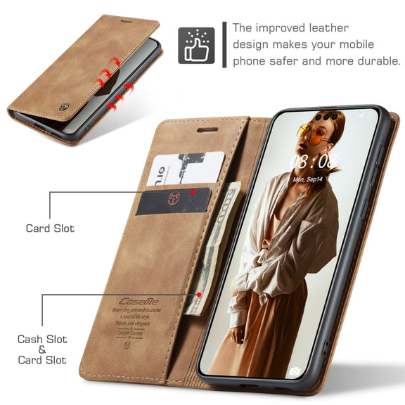 For Huawei Mate 60 Pro / 60 Pro+ CaseMe 013 Multifunctional Horizontal Flip Leather Phone Case(Brown)