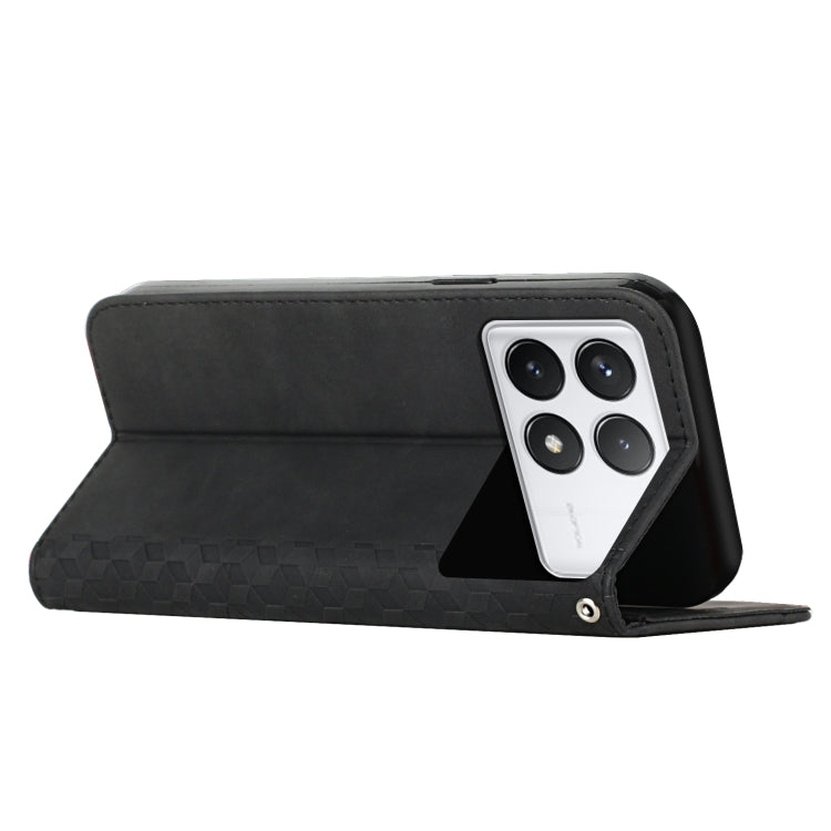 For Xiaomi Redmi K70 / K70 Pro Diamond Splicing Skin Feel Magnetic Leather Phone Case(Black)