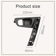For Nissan Qashqai Left-Drive Car Door Inside Handle Base Bracket, Type:Base Left(Carbon Fiber)