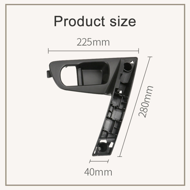 For Nissan Qashqai Left-Drive Car Door Inside Handle Base Bracket, Type:Base Left(Carbon Fiber)