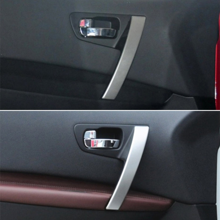 For Nissan Qashqai Left-Drive Car Door Inside Handle Base Bracket, Type:Base Left(Carbon Fiber)