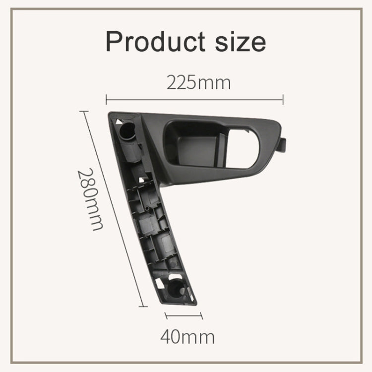 For Nissan Qashqai Left-Drive Car Door Inside Handle Base Bracket, Type:Base Right(Black)