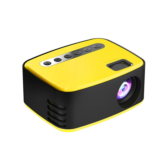T20 320x240 400 Lumens Basic Version Portable Home Theater LED HD Digital Projector, Plug Type:EU Plug(Yellow)