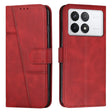 For Xiaomi Redmi K70 / K70 Pro Stitching Calf Texture Buckle Leather Phone Case(Red) - K70 Pro Cases by PMC Jewellery | Online Shopping South Africa | PMC Jewellery | Buy Now Pay Later Mobicred