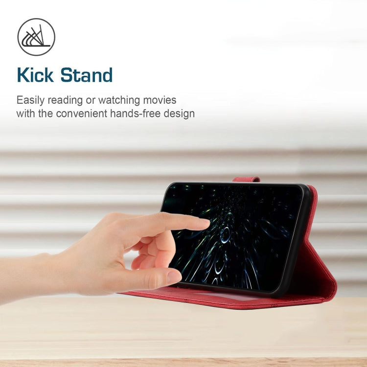 For Xiaomi Redmi K70 / K70 Pro Stitching Calf Texture Buckle Leather Phone Case(Red)