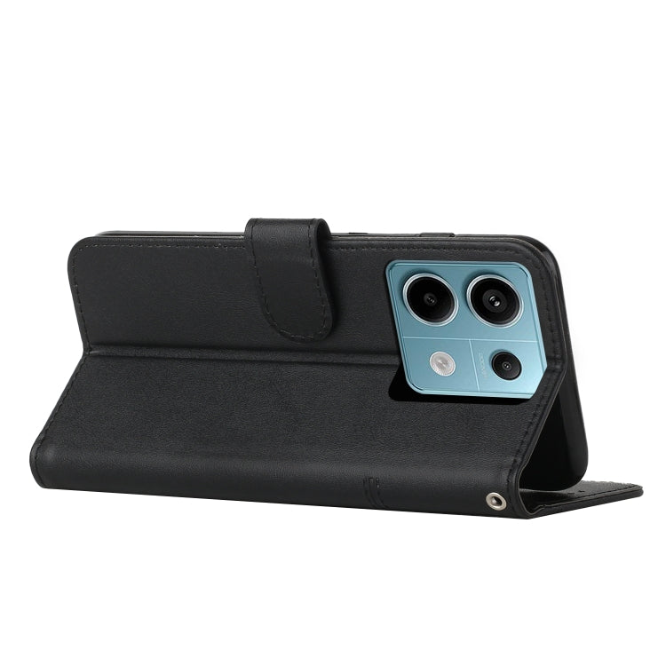 For Xiaomi Redmi Note 13 Pro 4G Global Stitching Calf Texture Buckle Leather Phone Case(Black)