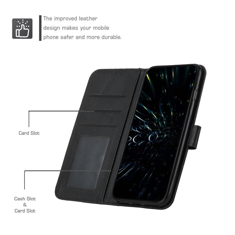 For Xiaomi Redmi A3 Stitching Calf Texture Buckle Leather Phone Case(Black)
